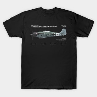 Focke Wulf FW 190 Würger Fighter plane world war2 T-Shirt